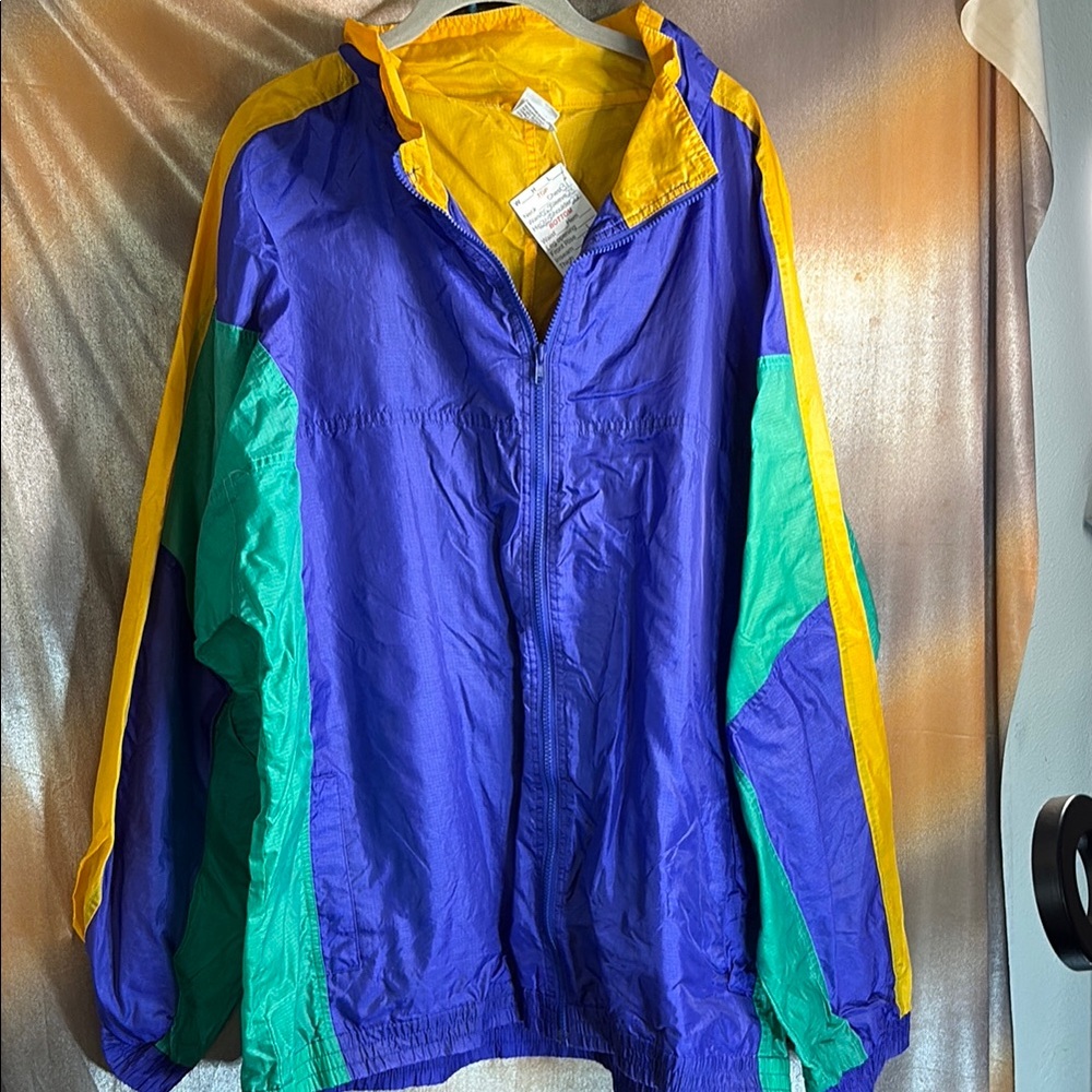 Vintage pro spirit‎ Colorful Windbreaker Jacket xxl 61” chest 501